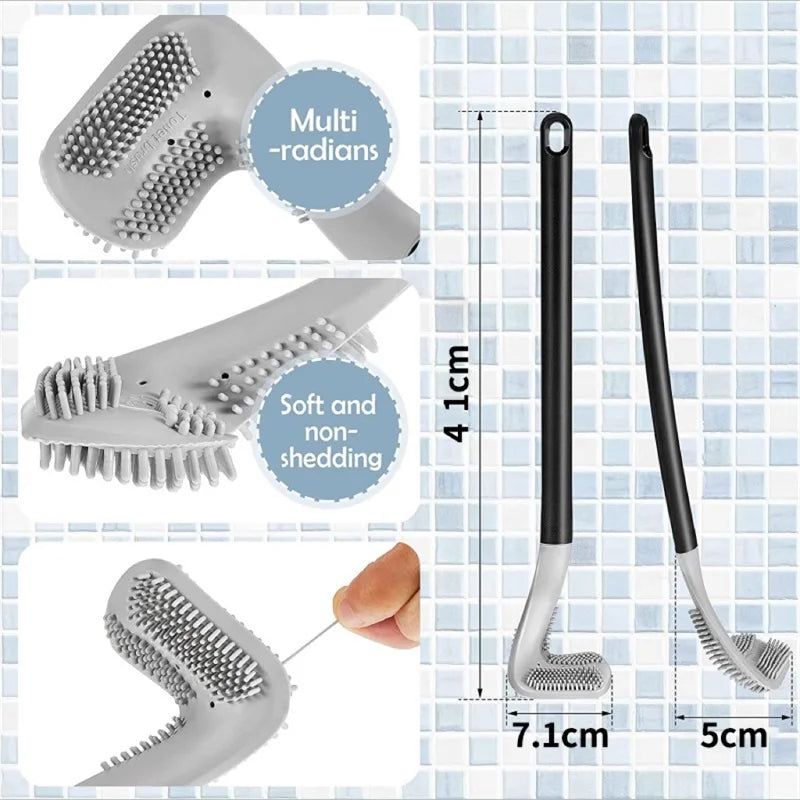 Best silicone toilet brush – Golf Brush Head, Wall-Mounted Long Handle , best toilet bowl cleaner , Bathroom Accessories