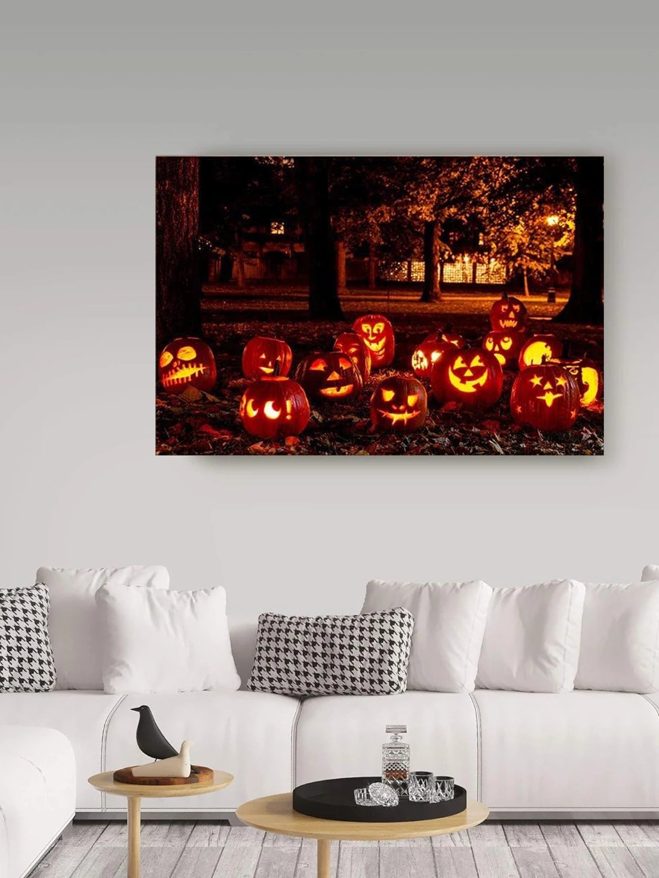 1pc Halloween Canvas Poster – Affordable Canvas Prints Featuring Pumpkin Lantern Art, Perfect for Living Room or Bedroom Decorations and Halloween Gifts