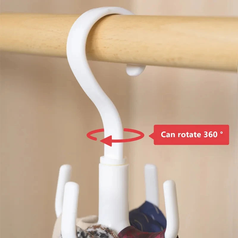 360° Rotating Multi-Functional Hook – Punch-Free Movable Hanger for Bags, Hats, Scarves, and Dormitory Storage Solutions