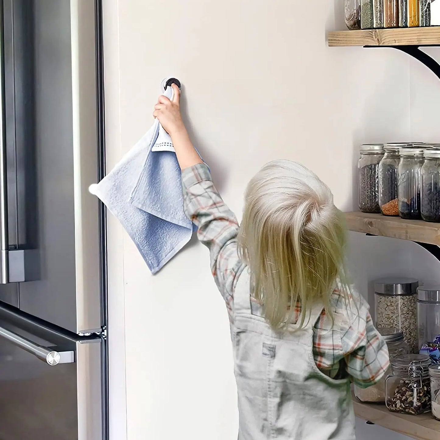 Self-Adhesive Towel Rack: Punch-Free Silicone Bathroom Organizer for Hand Towel Storage, Rags, and Cloths – Versatile Towel Holder and Organizer for Kitchen and Bathroom