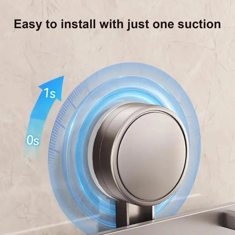 Rustproof Wall-Mounted Shower Caddy – Heavy-Duty Bathroom Organizer with Suction Cups, Floating Shelf & Towel Hooks