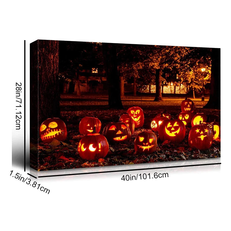 1pc Halloween Canvas Poster – Affordable Canvas Prints Featuring Pumpkin Lantern Art, Perfect for Living Room or Bedroom Decorations and Halloween Gifts