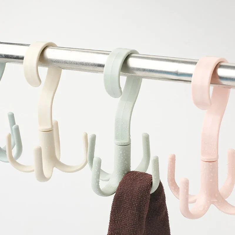 360° Rotating Multi-Functional Hook – Punch-Free Movable Hanger for Bags, Hats, Scarves, and Dormitory Storage Solutions