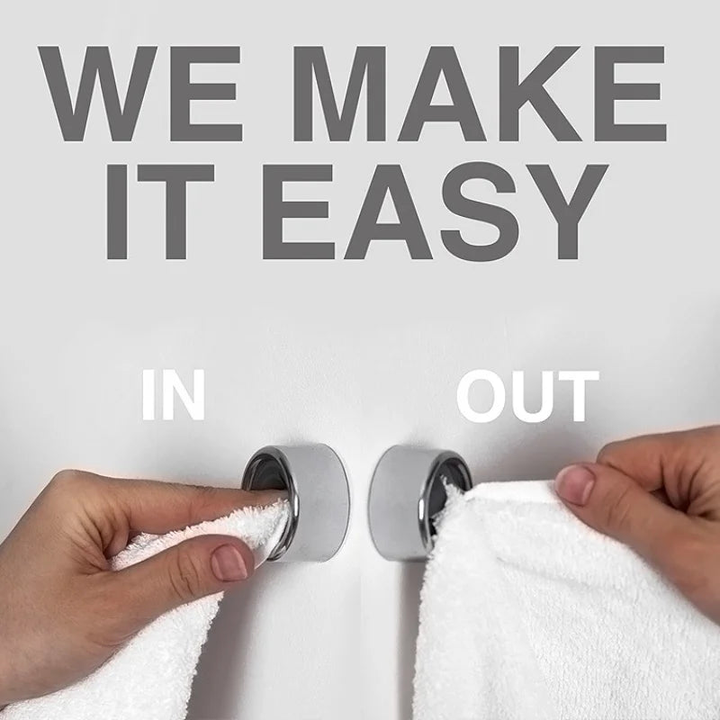Self-Adhesive Towel Rack: Punch-Free Silicone Bathroom Organizer for Hand Towel Storage, Rags, and Cloths – Versatile Towel Holder and Organizer for Kitchen and Bathroom