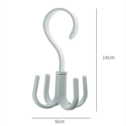 360° Rotating Multi-Functional Hook – Punch-Free Movable Hanger for Bags, Hats, Scarves, and Dormitory Storage Solutions