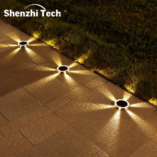 6-LED Solar Night Light, IP65 Waterproof Outdoor Lawn Lamps, 360° Wall-Mounted Garden Lights for Yard, Lawn, Balcony, and Home Decor (4-Pack)