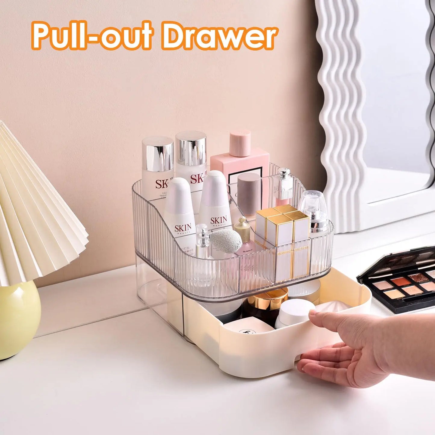 Stackable Drawer Makeup Organizer – Countertop Vanity Storage for Skincare, Perfumes, Lotions, and Lipsticks