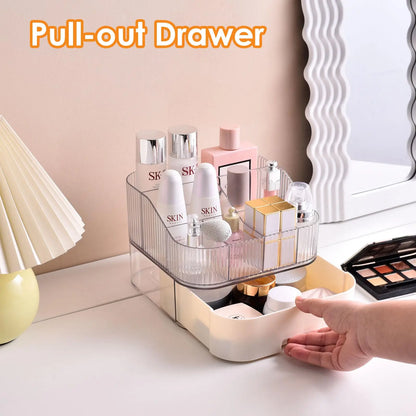 Stackable Drawer Makeup Organizer – Countertop Vanity Storage for Skincare, Perfumes, Lotions, and Lipsticks