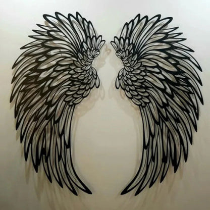 LED Metal Angel Wings Wall Art - Decorative Wall Sculpture for Photography and Home Decor