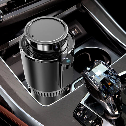 12V Electric Car Cup Warmer & Cooler – 2-in-1 Heating and Cooling Mug with Temperature Display for Car or Office Use