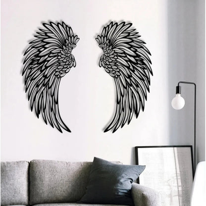 LED Metal Angel Wings Wall Art - Decorative Wall Sculpture for Photography and Home Decor