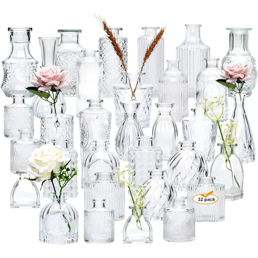 Small Vases For Flowers , Small Bud Vases , Small Vases For Centerpieces , Antique glass bottles
