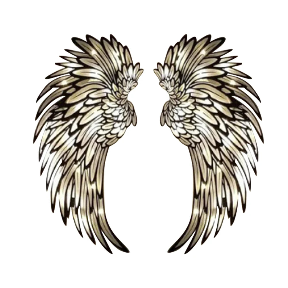 LED Metal Angel Wings Wall Art - Decorative Wall Sculpture for Photography and Home Decor