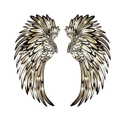 LED Metal Angel Wings Wall Art - Decorative Wall Sculpture for Photography and Home Decor