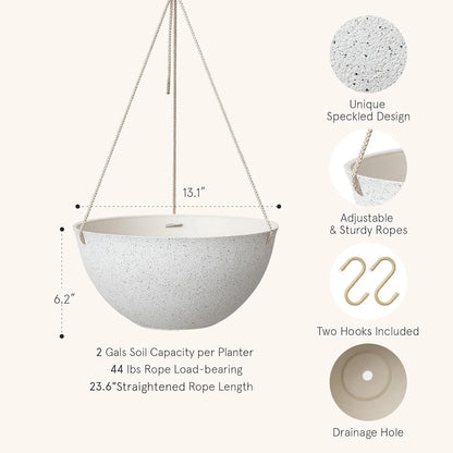 hanging plant holders – Set of 2-hanging planters for Outdoor Plants.