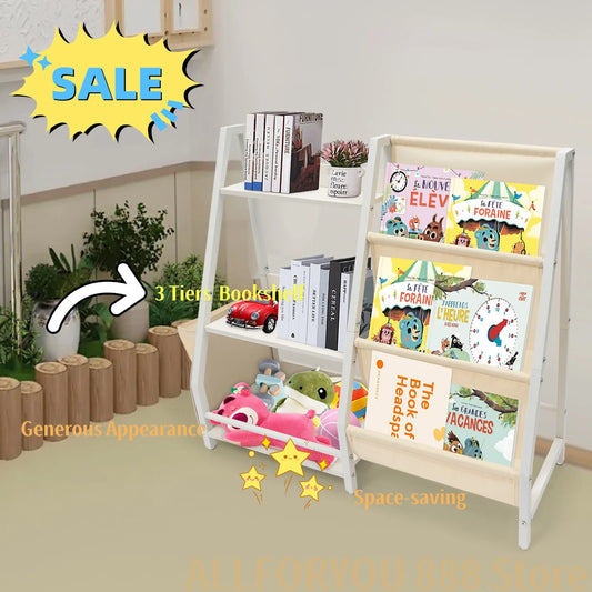 3-Tier Kids Bookshelf and Toy Organizer – Space-Saving Indoor Storage Assistant