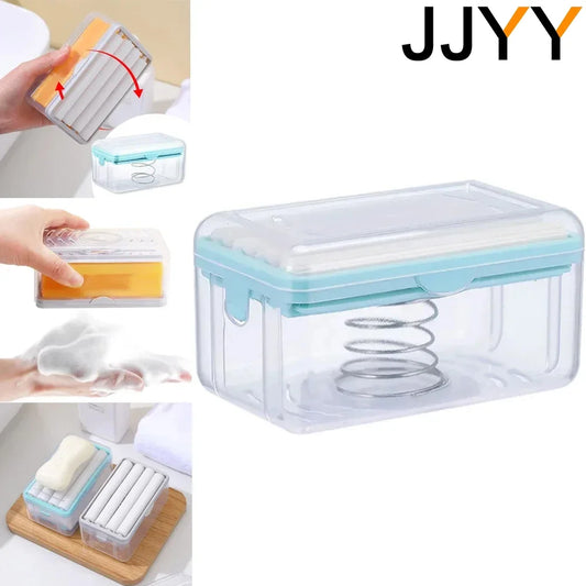 Multifunctional Travel Soap Box and Bathroom Organizer for Home Laundry, Bathroom Accessories, and Soap Storage with Foam