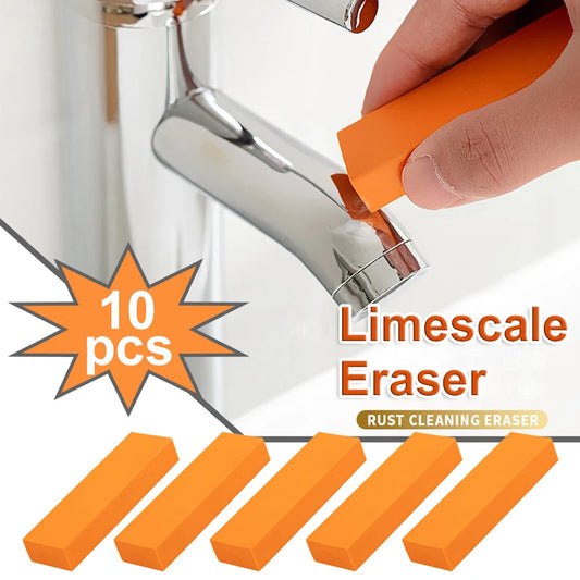 10-Piece Limescale & Rust Remover Eraser Set – Bathroom, Glass, and Kitchen Cleaning Tool